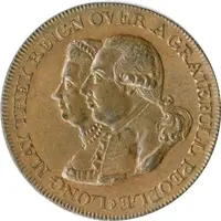 1/2 Penny Middlesex - George and Charlotte