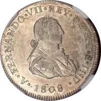 2 Reales - Fernando VII Proclamation coinage
