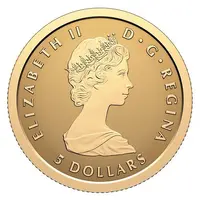 5 Dollars In the name of Elizabeth II, Gold fractional