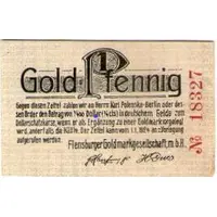 1 Gold Pfennig Flensburger Goldmarkgesellschaft