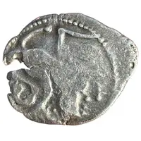 Denarius with helmeted head to the right and carnyxes