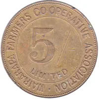 Token - Wairarapa Farmers Co.operative Association 5/- Check Piece