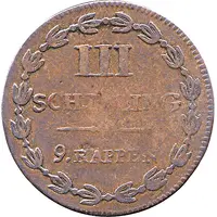 3 Schillings / 9 Rappen