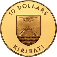 10 Dollars 5th Anniversary of Independence, Gold Proof Issue