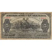 5 Pesos Banco Americano de Guatemala
