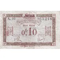 10 Centimes Régie des Chemin de Fer en Territoires Occupés