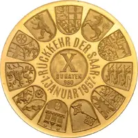 10 Ducats Return of Saarland to West Germany