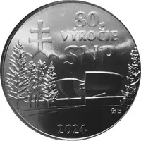 Medal - Silver 2024 80th SNP Anniversary, Slovak National Uprising