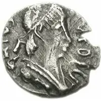 1/4 Siliqua In the name of Justin II, Closed staurogram with dot below