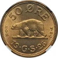 50 Øre - Christian X