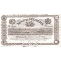 10 Pesos Banco de Santander