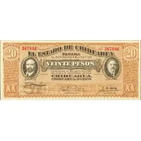 20 Pesos El Estado de Chihuahua