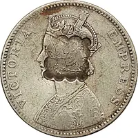 Indian Rupee counterstamped Victoria