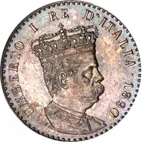 50 Centesimi / 1/10 Rial - Umberto I