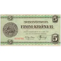 5 Krónur Danmarks Nationalbank, first issue