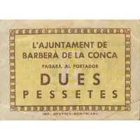 2 Pesetas Barberà de la Conca