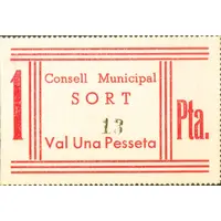 1 Peseta Sort