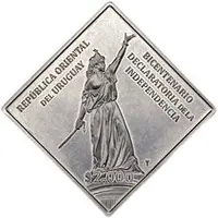 2000 Pesos Uruguayos Independence Bicentenary