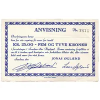 25 Kroner Jonas Øglænd