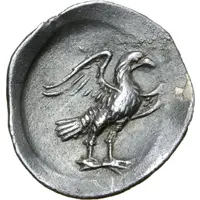 1 Obol Without legend, open wings, facing right