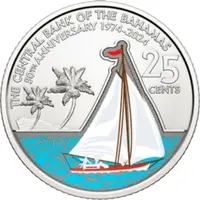 25 Cents Central Bank of The Bahamas