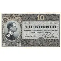 10 Krónur - Christian X Landssjóður Íslands