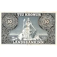10 Krónur - Christian X Landssjóður Íslands