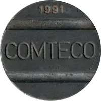 Telephone Token COMTECO - date on obverse, triangle on reverse