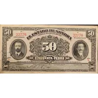 50 Pesos El Estado de Sonora