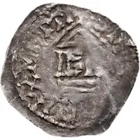 Denier - Theoderic II Temple