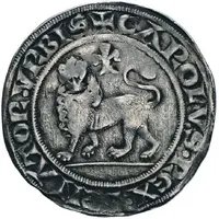 Groschen - Roman Senate Charles I of Anjou, lily