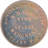 1 Penny - W.D. Wood Hobart Town, Tasmania