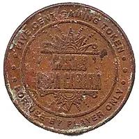 5 Cents Gaming Token - Casino Copa Cabana Hyatt Regency Aruba