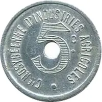 5 Centimes - Cie NOSYBEENNE D'INDUSTRIES AGRICOLES