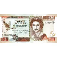 20 Dollars - Elizabeth II Central Bank of Belize