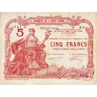 5 Francs with decrees