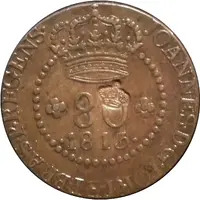 80 Réis - Pedro V Countermark 'Small Crown'