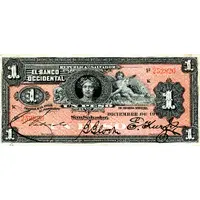 1 Peso El Banco Occidental