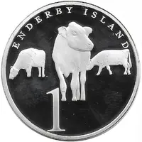 1 Dollar - Elizabeth II 5th Portrait - Enderby Island