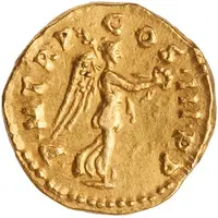 Quinarius Aureus - Trajan P M TR P COS III P P, Victory