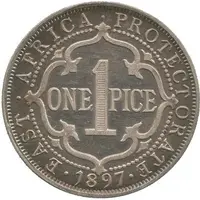1 Pice - Victoria East Africa Protectorate, Pattern
