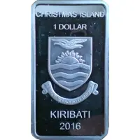 1 Dollar Christmas Island - Winter scene