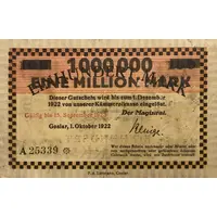 1 000 000 Mark overprint on 100 Mark