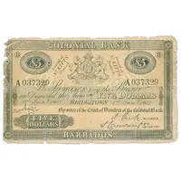 5 Dollars Colonial Bank