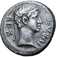 Denarius - Juba II and Cleopatra Selene Caesarea