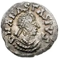 1/4 Siliqua In the name of Anastasius I and Theoderic, Sirmium, regular S with rolled bust