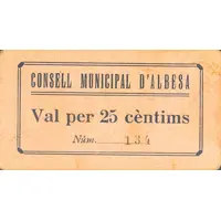 25 Céntimos Albesa