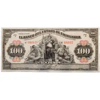100 Pesos El Banco del Estado de Chihuahua