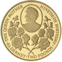 2 Pounds - Elizabeth II Queen Mother's 90th Birthday, Gold Proof Issue