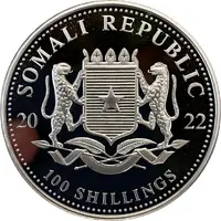 100 Shillings Elephant, Silver, Tiger Privy